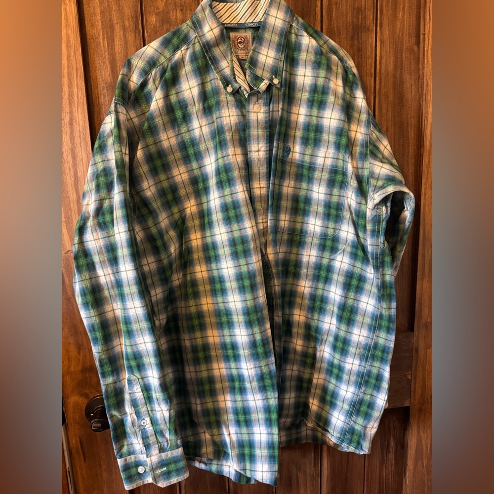 Mens Western Cinch Shirt Button Down Size Medium